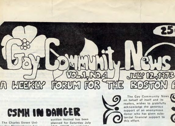 Gay Community News, 1973 July 12 (Vol 1, No. 4)