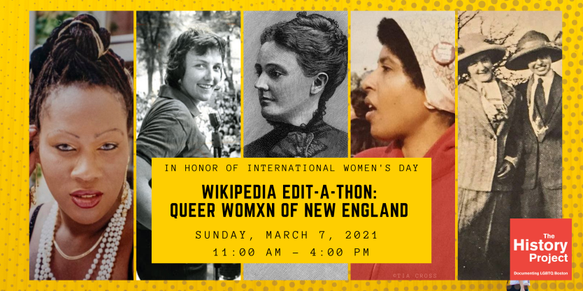 Wikipedia Edit-a-thon: Queer Womxn of New England