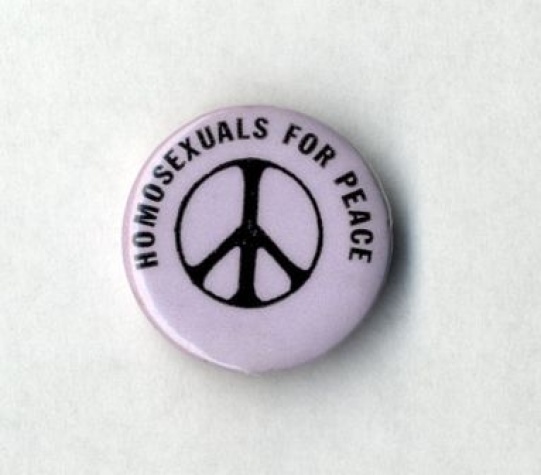Homosexuals for Peace button, The History Project