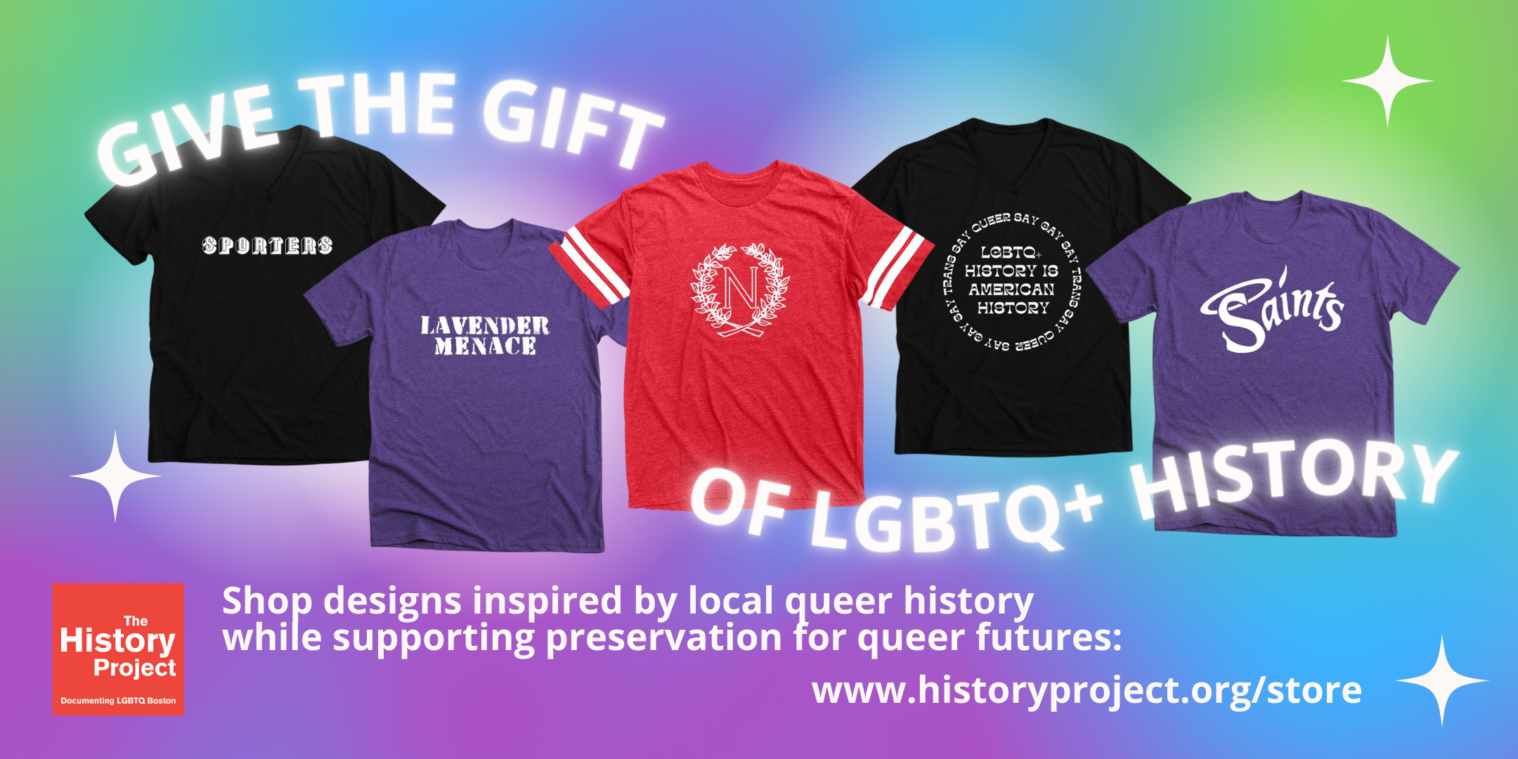 T-shirts from The History Project's store