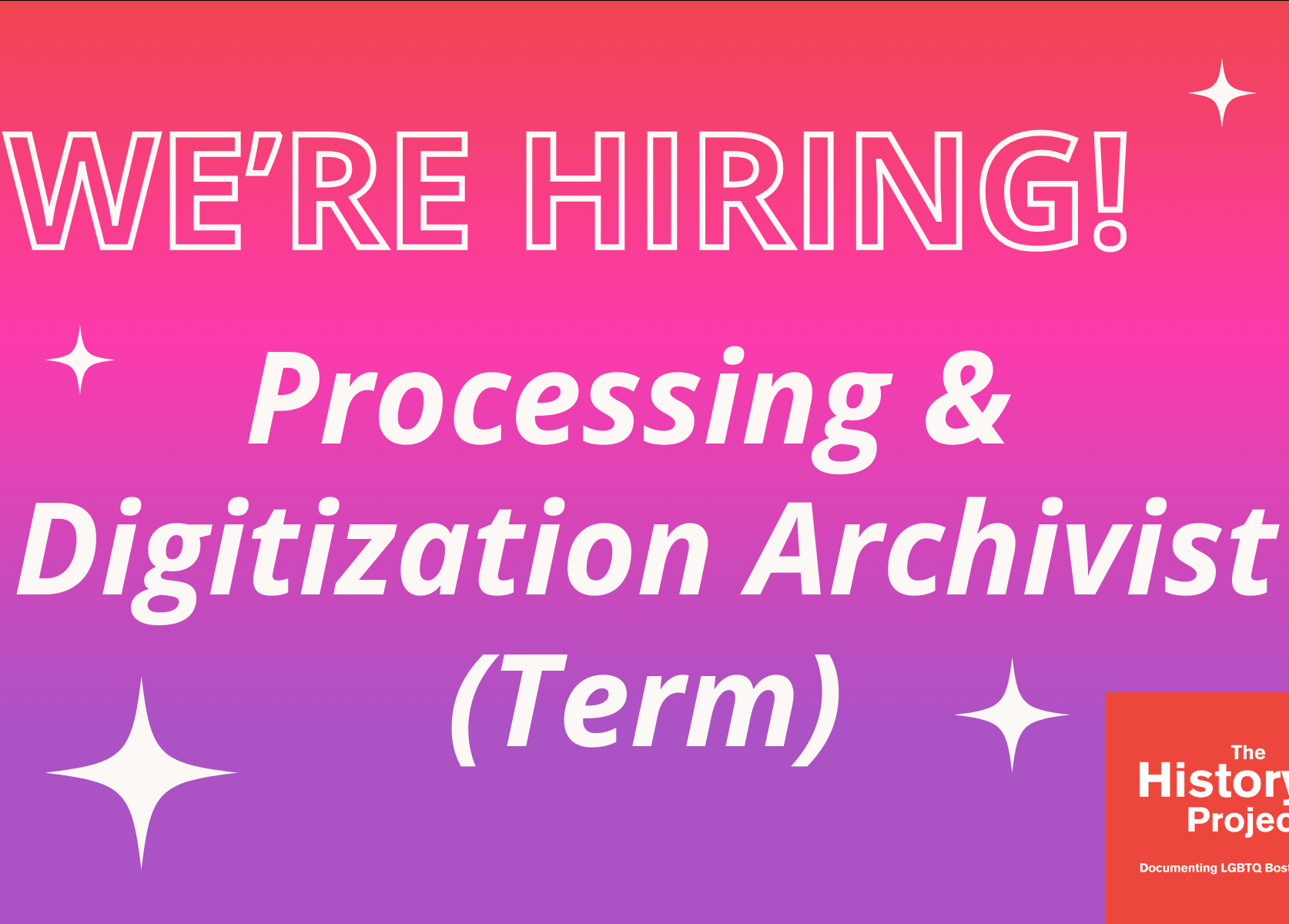 We're hiring! Processing & digitization archivist (term)