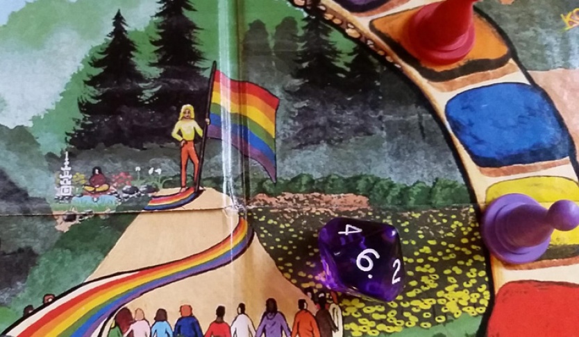 The playing board of The Rainbow Gayme