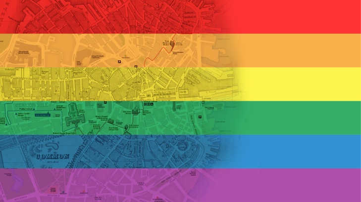 Rainbow map of Beacon Hill, from the now erased NPS "Their Dreams, Their Rights, and Their Love" LGBTQ+ History Audio Tour website.